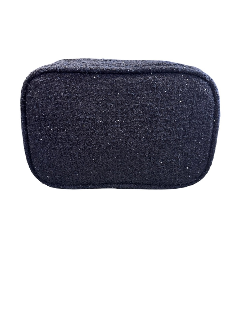 Chanel Beaute Navy Tweed Pouch Bag & Chain - Picture 4 of 7